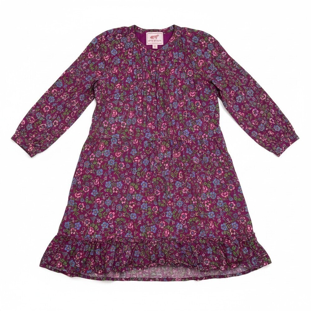 Banjanan Anthropologie Girls Chota Bazaar Dress Floral Purple Cotton Size 10